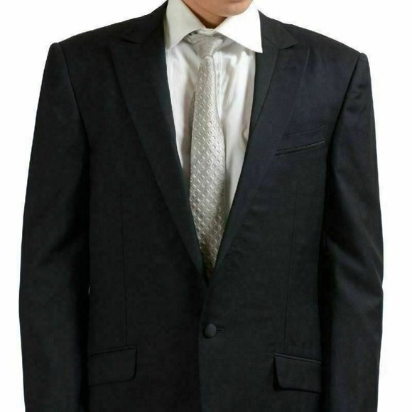 Gianni Versace Wool Black One Button Men's Blazer